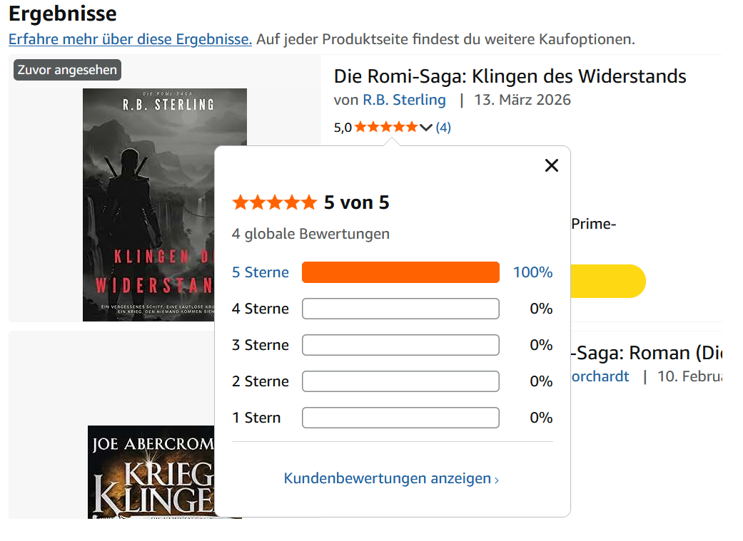 Amazon Bewertungen Überblick